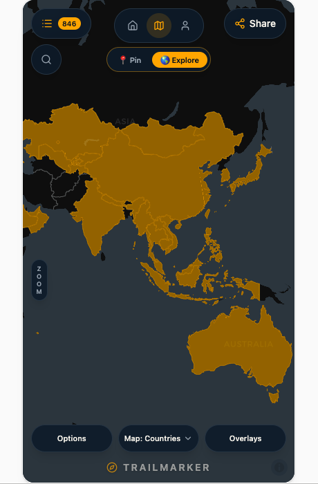 A Better Way to Explore Your Travel Map: Trailmarker's New Map Layout