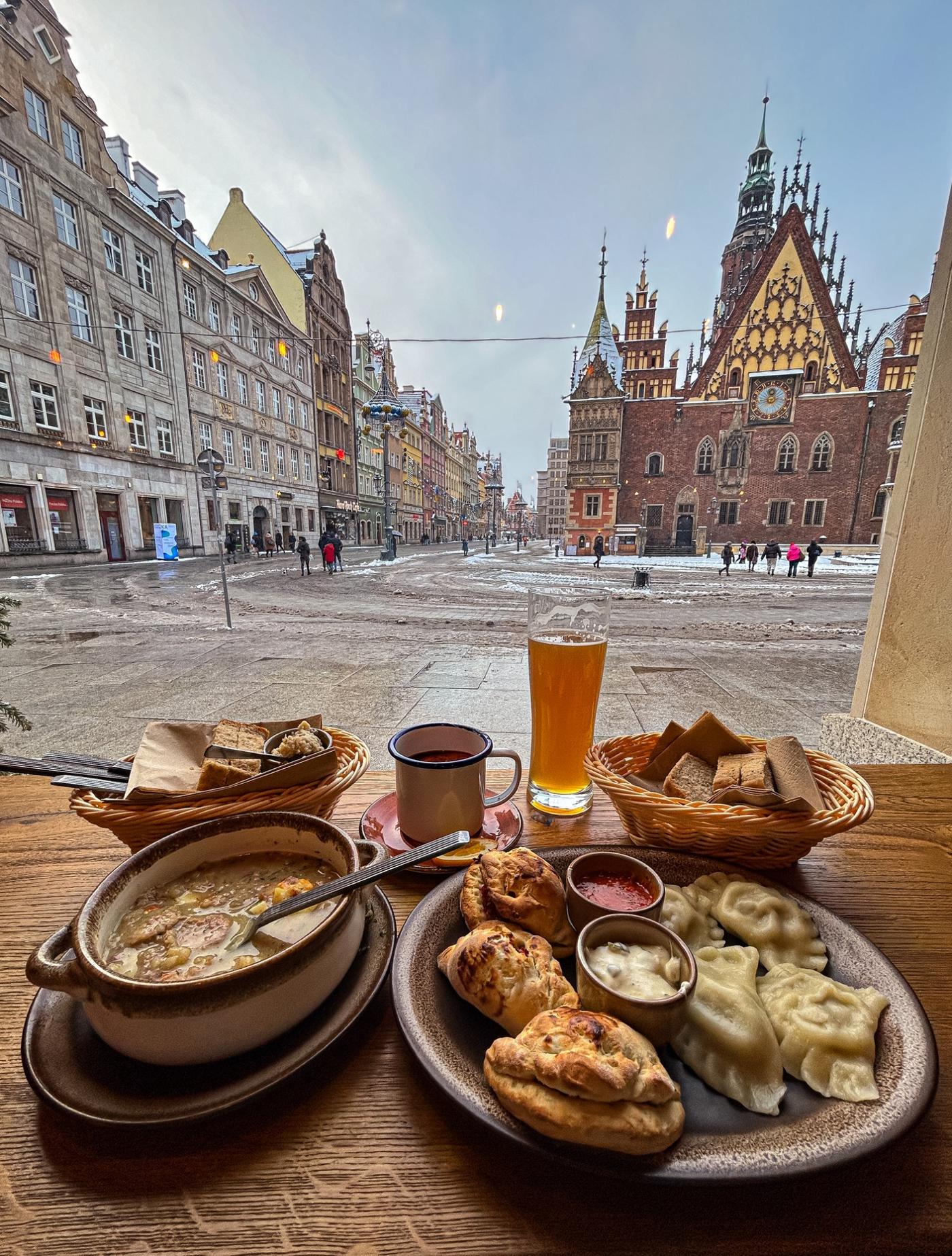Winter lunch in Wrocław